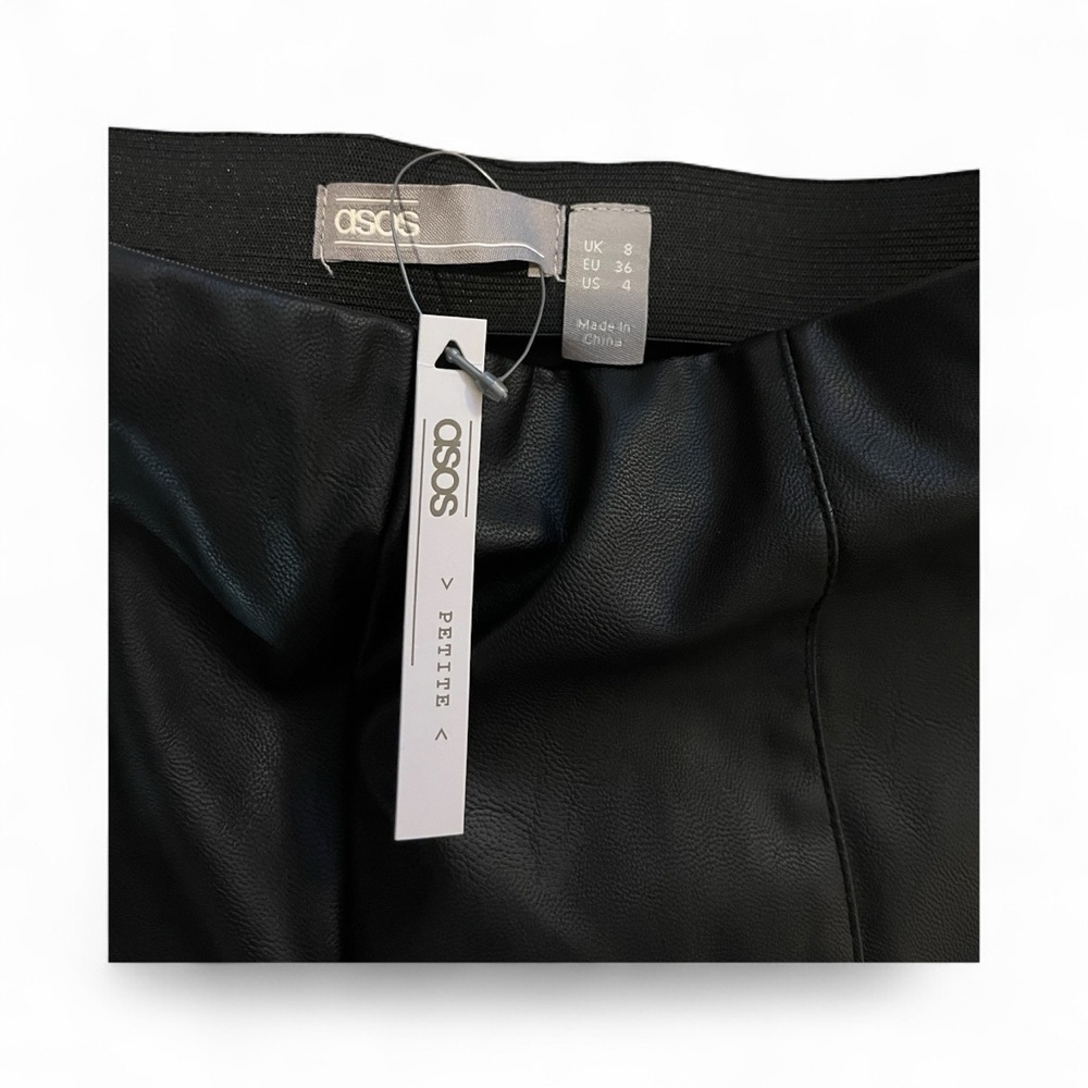ASOS Black Faux Leather pants - Picture 2 of 5